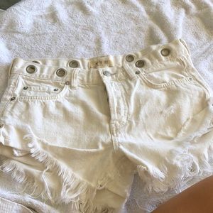 White shorts free people